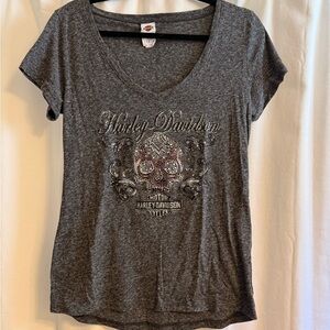 Harley-Davidson Charcoal Skull Graphic Tee